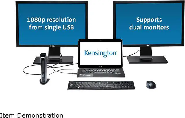 Alt view image 9 of 10 - Kensington USB 3.0 Dual Display Docking Station HDMI/DVI/VGA for Windows, Mac OS, Surface Pro & Surface Laptop (K33972US)