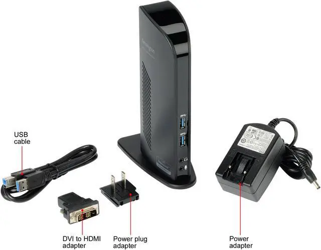 Alt view image 7 of 10 - Kensington USB 3.0 Dual Display Docking Station HDMI/DVI/VGA for Windows, Mac OS, Surface Pro & Surface Laptop (K33972US)