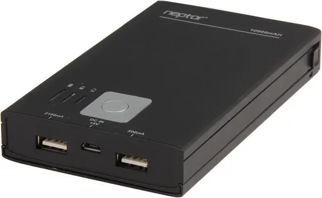 Main image of Eagle Tech Black 10000 mAh External Battery Pack w/ Dual USB for Tablets & Smartphones ET-NP100K-BK