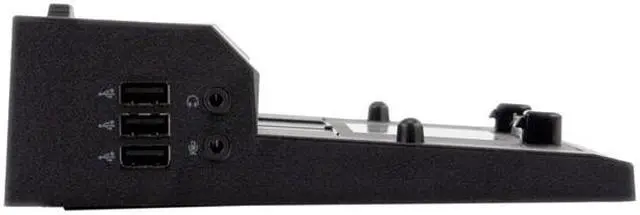 Alt view image 4 of 7 - Dell Pro3x USB 3.0 E-Port Replicator with 130-Watt Power Adapter Cord (Black)