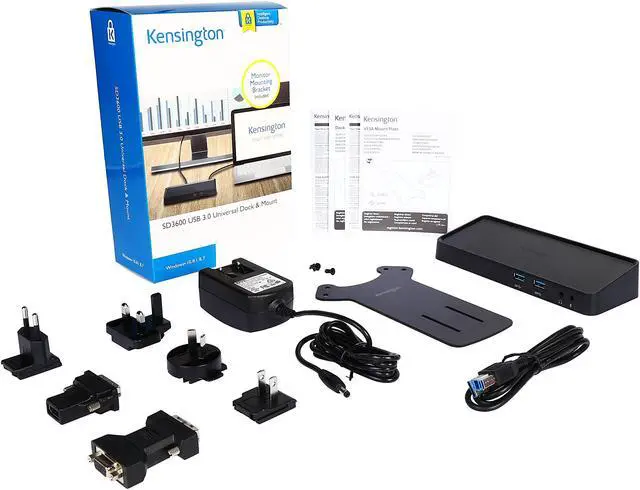 Alt view image 6 of 6 - Kensington SD3600 Universal USB 3.0 Mountable Docking Station