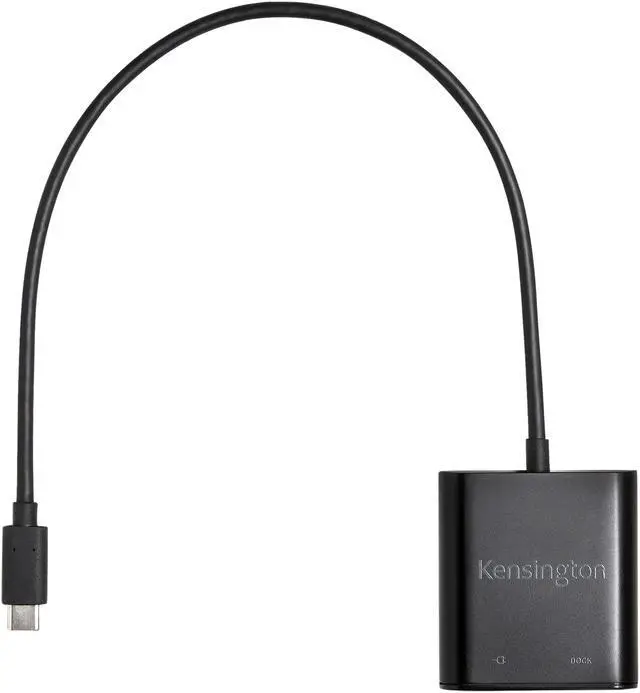 Alt view image 2 of 5 - Kensington Black K39100WW PD1000 USB-C 95W Power Delivery Dongle for USB 3.0 (Type A) Docking Stations