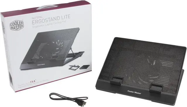 Alt view image 8 of 8 - Cooler Master NotePal ErgoStand Lite - Adjustable Laptop Cooling Stand with Movable Fan and 5 Ergonomic Height Settings