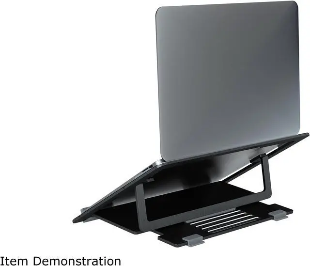 Alt view image 4 of 9 - CoolerMaster ErgoStand Air Black Laptop Cooler, Aluminum Alloy, Soft Rubber Padding, Ergonomic Versatility, Portable & Lightweight, Supports up to 15" Laptop