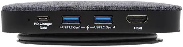 Alt view image 3 of 8 - USB-C Dock, Single Display - 4K HDMI, USB 3.2 Gen 1, USB-A/USB-C Hub, SATA III, 100W PD Charging, Gray