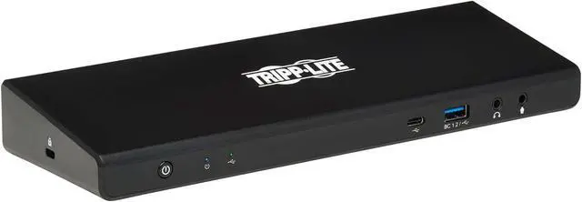 Main image of Tripp Lite USB-C Dock, Dual Display - 5K 60 Hz DP, 4K 60 Hz HDMI, USB 3.2 Gen 1, USB-A/C Hub, GbE, 85W PD Charging