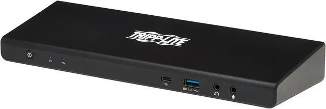 Alt view image 2 of 9 - Tripp Lite USB-C Dock, Dual Display - 5K 60 Hz DP, 4K 60 Hz HDMI, USB 3.2 Gen 1, USB-A/C Hub, GbE, 85W PD Charging