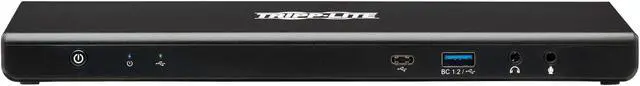 Alt view image 3 of 9 - Tripp Lite USB-C Dock, Dual Display - 5K 60 Hz DP, 4K 60 Hz HDMI, USB 3.2 Gen 1, USB-A/C Hub, GbE, 85W PD Charging