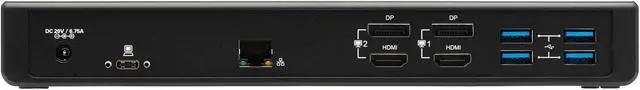 Alt view image 5 of 9 - Tripp Lite USB-C Dock, Dual Display - 5K 60 Hz DP, 4K 60 Hz HDMI, USB 3.2 Gen 1, USB-A/C Hub, GbE, 85W PD Charging