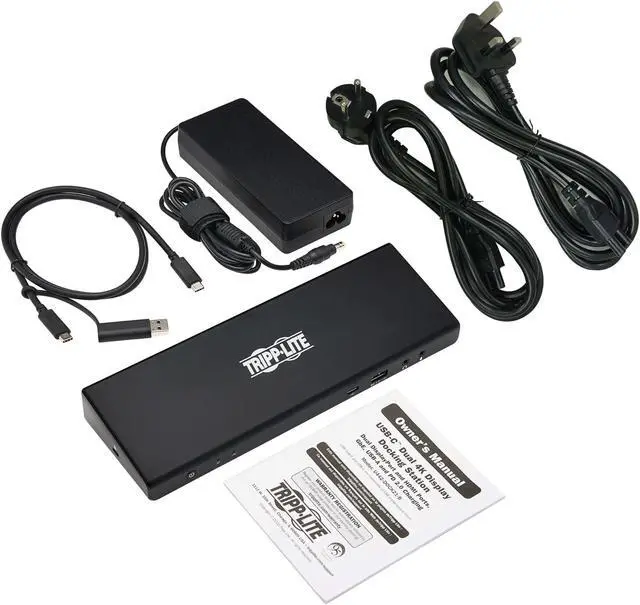 Alt view image 9 of 9 - Tripp Lite USB-C Dock, Dual Display - 5K 60 Hz DP, 4K 60 Hz HDMI, USB 3.2 Gen 1, USB-A/C Hub, GbE, 85W PD Charging