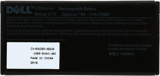 Alt view image 2 of 6 - DELL NU209 FR463 UF302 U8738 Battery Only Perc 5i 6i PowerEdge 1950 2900 2950