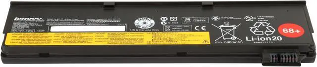 Alt view image 2 of 6 - Lenovo ThinkPad Battery 68+ (6 cell) Lithium-Ion Notebook Battery, 72Wh, 10.8V, 0C52862