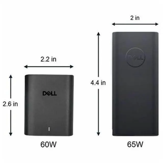 Alt view image 2 of 2 - Dell 60W USB-C GaN Ultra Slim AC Adapter - 60 W - United States - 3.28 ft Cable - 492-BDLP