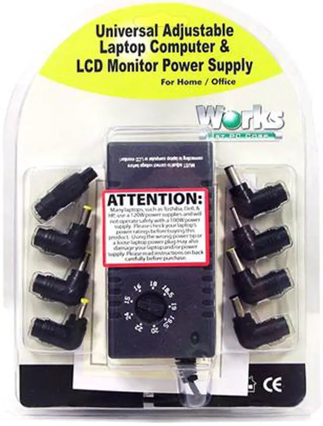 Alt view image 5 of 5 - 1ST PC CORP. ACDC-100USHR Universal Laptop & LCD Monitor Charger for Home or Office