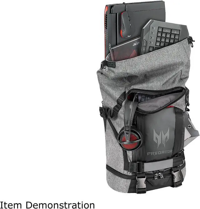 Alt view image 12 of 18 - Predator Gaming Rolltop Backpack - Red NP.BAG1A.255