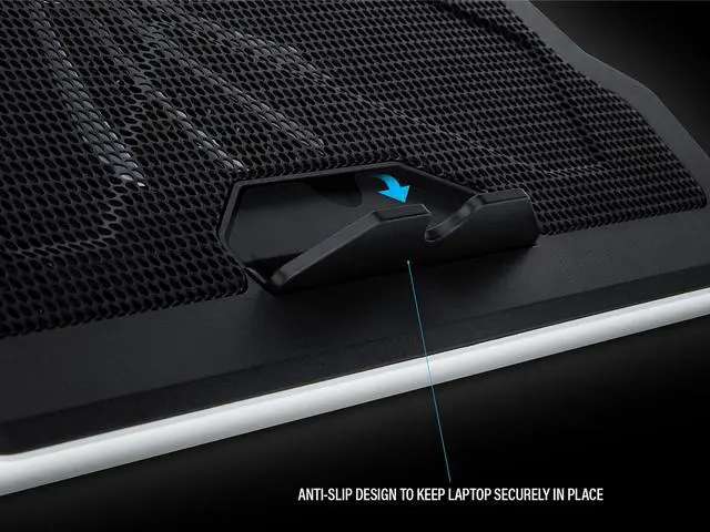 Alt view image 7 of 8 - Rosewill RGB Laptop Cooling Pad, Gaming Laptop Cooler for 17 Inch Laptops, Big Quiet Fan, Adjustable Angles, Lighting Modes, Fan Speed Modes - (RWNB17B)
