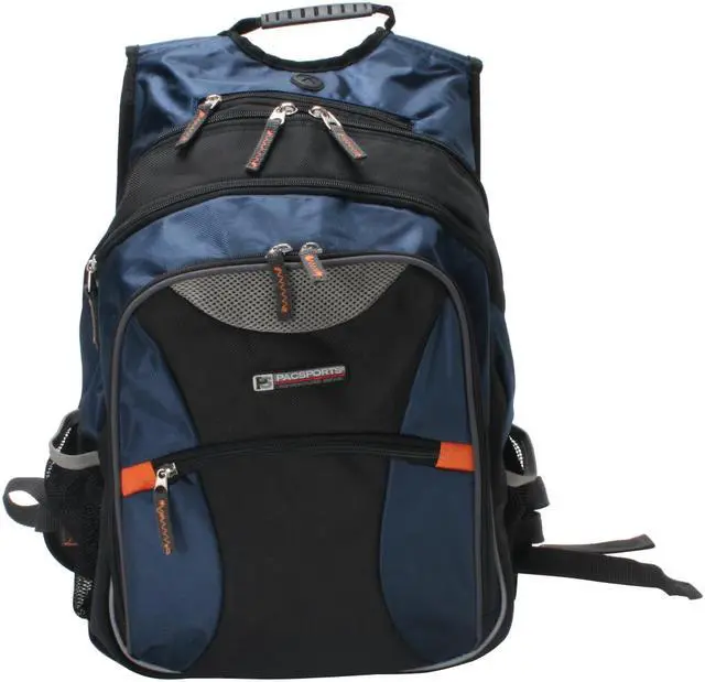 Alt view image 6 of 9 - TRAVELERS CHOICE Navy Blue 15.4" Laptop School Backpack Model 694396003945