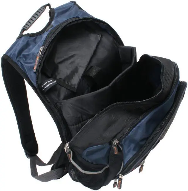 Alt view image 9 of 9 - TRAVELERS CHOICE Navy Blue 15.4" Laptop School Backpack Model 694396003945