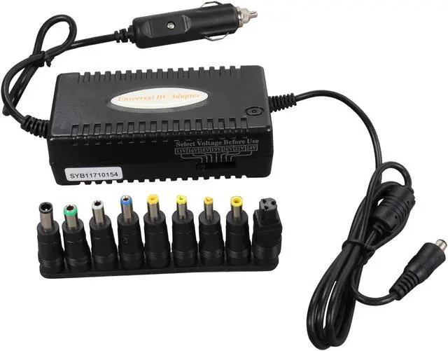 Alt view image 2 of 4 - SYBA SY-NBK61029 100W Laptop Car DC Power Adapter, 9 DC Output Tips, 1 USB Port