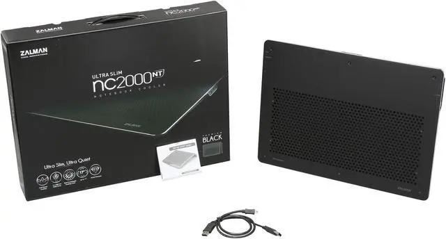 Alt view image 6 of 6 - ZALMAN Ultra Slim, Ultra Quiet Notebook Cooler NC2000NT (BLK)