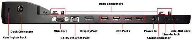 Alt view image 3 of 3 - HP 702878-001 DOCKING STATION QUEST
