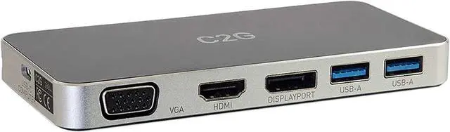 Main image of C2G Cables to Go USB-C Docking Station with HDMI, DisplayPort and VGA (28844)