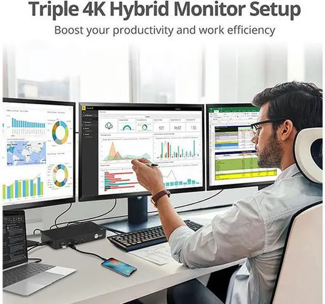 Alt view image 4 of 7 - SIIG Black JU-DK0P11-S1 Notebook Docking Station