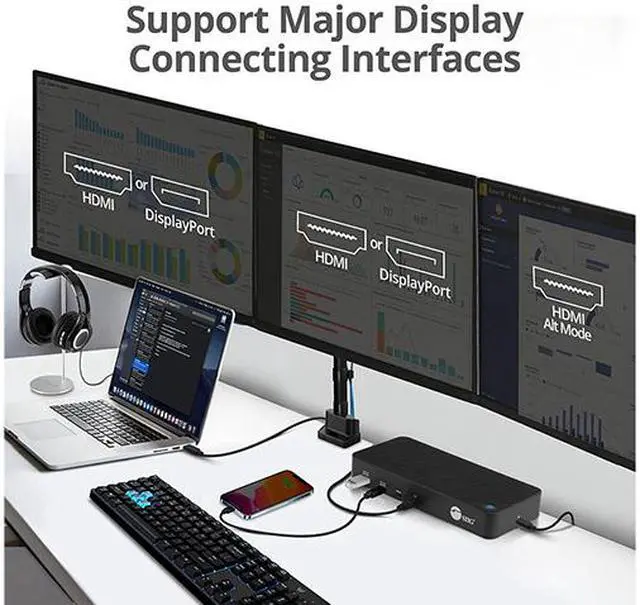 Alt view image 7 of 7 - SIIG Black JU-DK0P11-S1 Notebook Docking Station