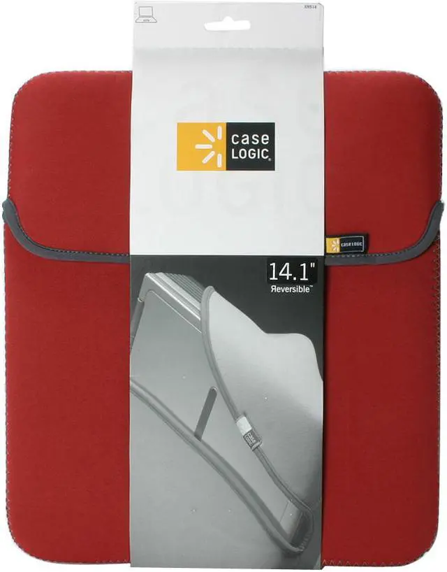 Alt view image 6 of 6 - Case Logic Red 14.1" Reversible Laptop Sleeve Model XNS-14Red