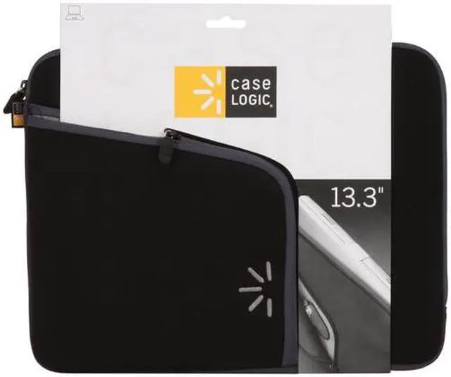 Alt view image 6 of 6 - Case Logic Black 13.3" Laptop Sleeve Model PLS-13BLACK