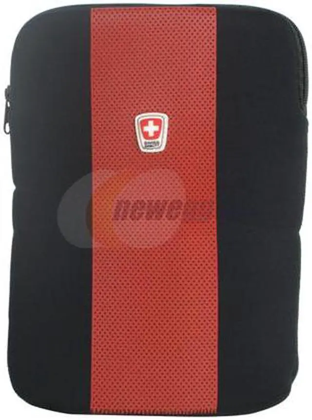 Alt view image 2 of 4 - Swiss Mobility Black/Red 9" - 10.4" Vertical Netbook Sleeve Model 01044-0