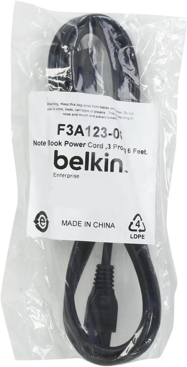 Alt view image 3 of 3 - BELKIN Notebook Standard Power Cord F3A123-06
