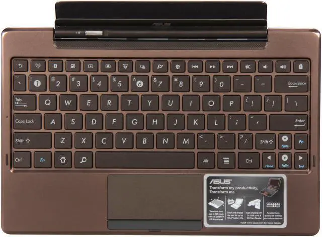 Alt view image 2 of 6 - ASUS TF101 Docking Station with Keyboard and Built-in Battery for Transformer Tablet