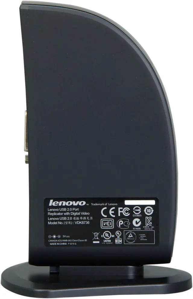 Alt view image 3 of 5 - Lenovo 0A33942 USB 2.0 Port Replicator with Digital Video Fru # 0a34183/03x6052