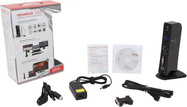 Alt view image 5 of 5 - TOSHIBA Black PA3927U-1PRP Dynadock Universal USB 3.0 Docking Station