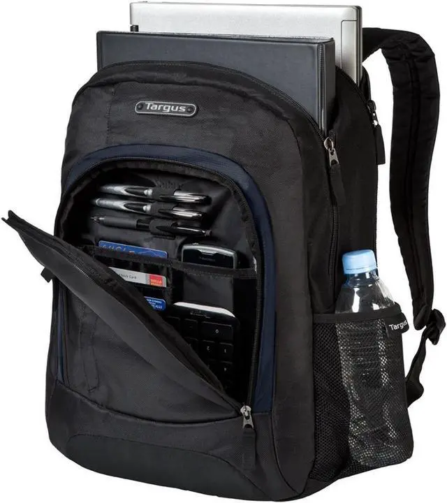 Alt view image 3 of 5 - Targus Black/Navy 16" Urban II Laptop Backpack Model TSB196US