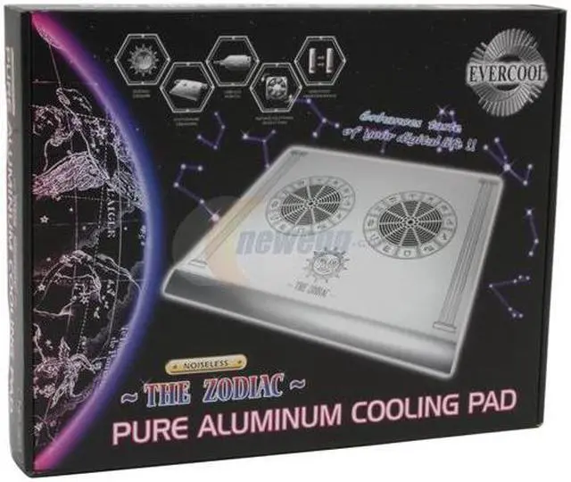 Alt view image 6 of 6 - EVERCOOL Aluminum Notebook Cooling Pad NP-301
