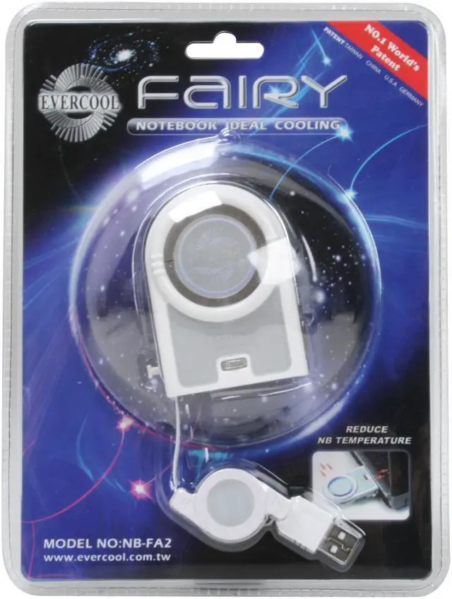 Main image of EVERCOOL Fairy Notebook Ideal Cooling (Blue LED) NB-FA2