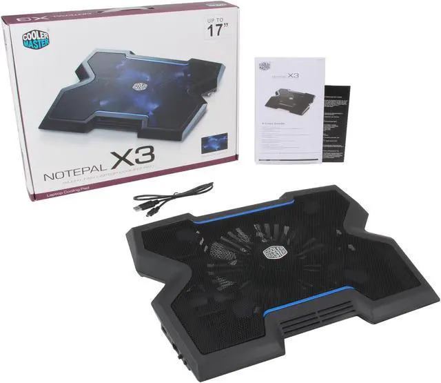 Alt view image 7 of 14 - Cooler Master NotePal X3 - Gaming Laptop Cooling Pad with 200 mm Blue LED Fan