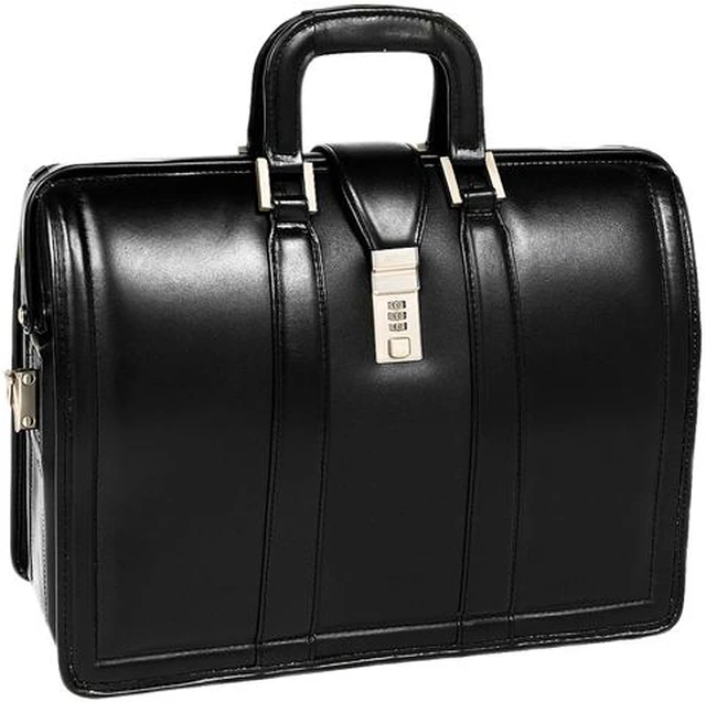 Main image of McKlein Black 17" MORGAN Litigator Laptop Briefcase Model 83345