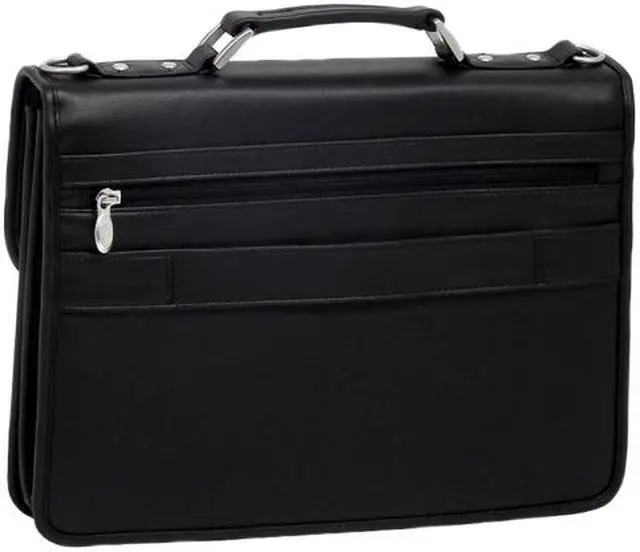 Alt view image 6 of 11 - McKlein Black 17" CHICAGO Detachable-Wheeled Laptop Overnight with Removable Briefcase Model 83585