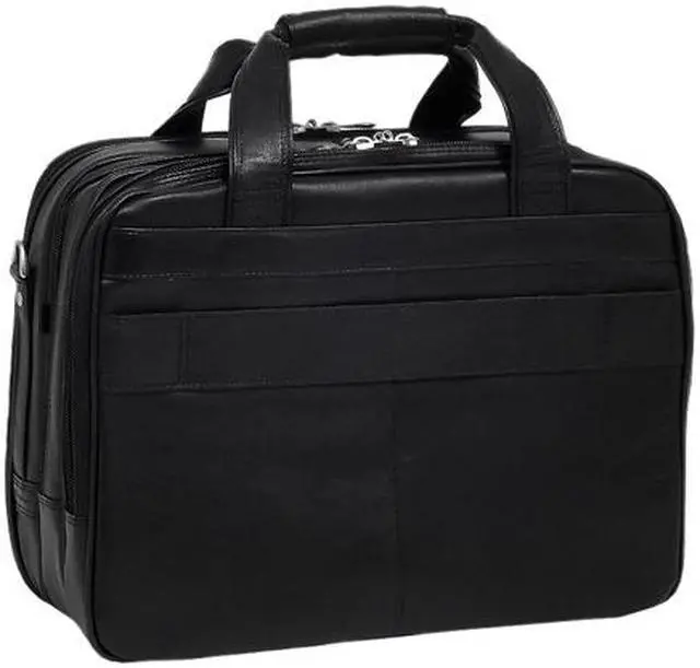 Alt view image 10 of 11 - McKlein Black 17" CHICAGO Detachable-Wheeled Laptop Overnight with Removable Briefcase Model 83585