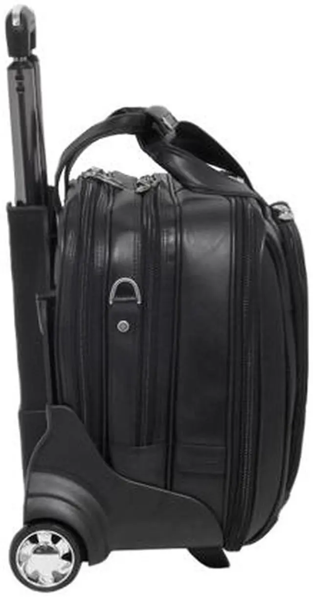 Alt view image 11 of 11 - McKlein Black 17" CHICAGO Detachable-Wheeled Laptop Overnight with Removable Briefcase Model 83585