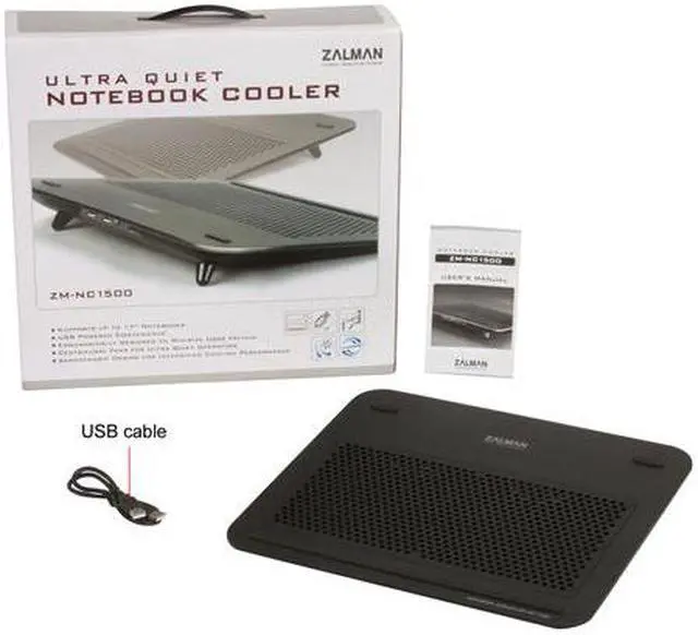 Alt view image 6 of 6 - ZALMAN Ultra Quiet Notebook Cooler ZM-NC1500-B