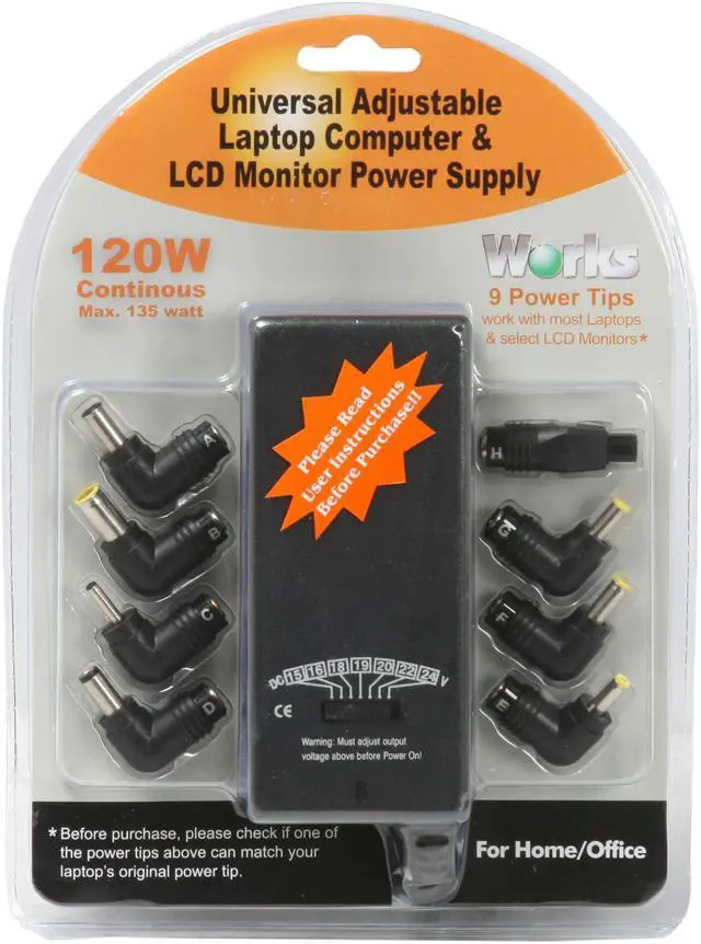Main image of 1ST PC CORP ACDC-120H 120W Universal Laptop AC Adapter with LCD Monitor and Switchable Voltage Option