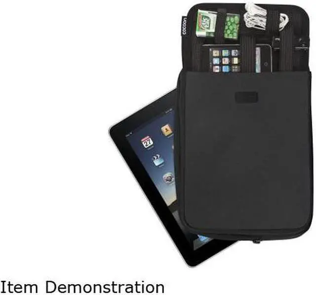 Alt view image 3 of 3 - Cocoon Black Neoprene Sleeve for 10.2" Netbooks / Apple iPad Model ZG-BP-IPAD2-BLK