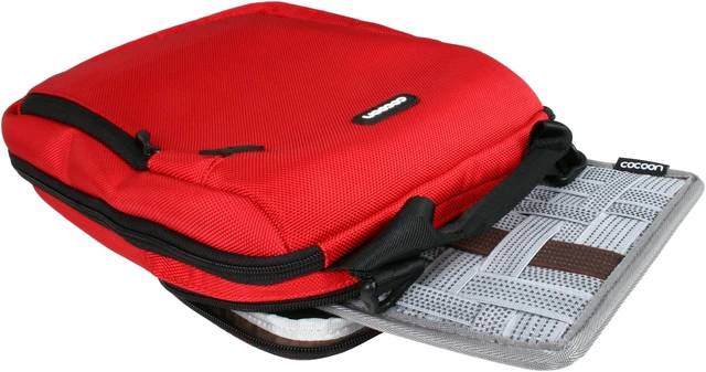 Alt view image 5 of 7 - Cocoon Racing Red East Village Case for up to 10.2" Netbook / iPad / Tablets Model CNS344RD