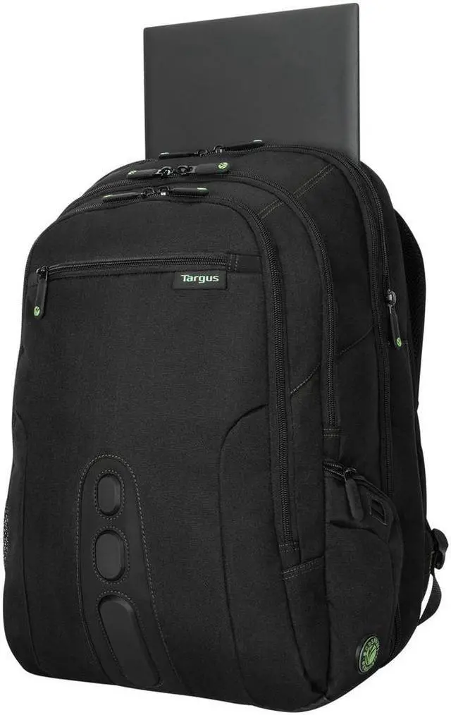 Alt view image 6 of 11 - Targus EcoSmart TBB019US Carrying Case (Backpack) for 17" Notebook - Black, Green