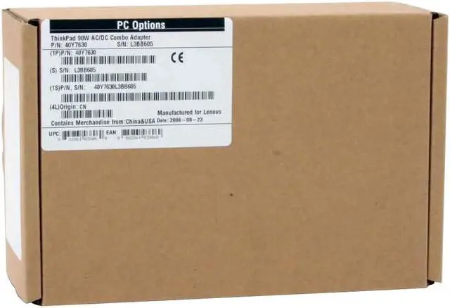 Alt view image 4 of 4 - ThinkPad 40Y7630 90W AC/DC Combo Adapter (US/Can/LA)