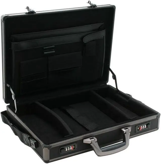 Alt view image 2 of 7 - Targus Black/Gunmetal 17" Aluminum Attache Notebook Case Model TED001